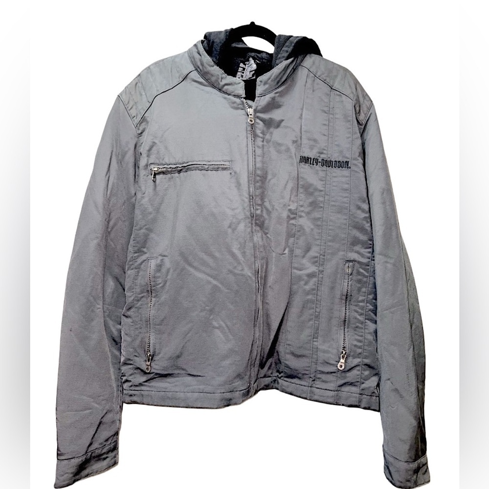 Harley Davidson Mens Medium 3-in-1 Jacket w Hoodie Liner size 2xl